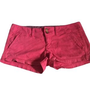 American Eagle Pink Khaki Shorts Size 2